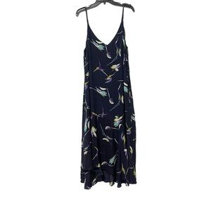 Lewit Midnight Blue Floral Midi Dress